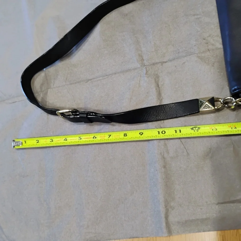 Kate Spade New York Black Leather Crossbody Shoulder Bag Designer Minimalistic
